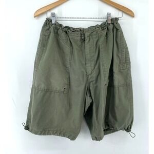 Old Navy Y2K Shorts Men L Fatique Utility Cargo Green Grunge Baggy Paratrooper